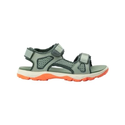 Image of Jack Wolfskin Taraco Beach Unisex Walking sandals for kids, Size: 11.5K, Mint leaf Imitation leather/ textile