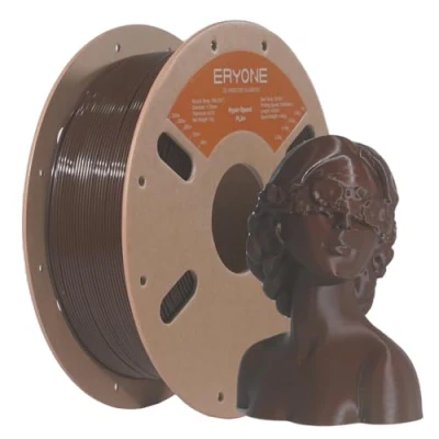 Image of ERYONE High Speed PLA Plus Filament 1.75mm +/ 0.03mm, Rapid PLA+ for Fast Printing, 30 500mm/s 3D Printing Fit Most FDM Printer, 1kg (2.2LBS)/Spool, Dark Brown
