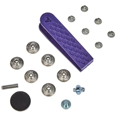 Image of PRYM 622239 Jeans Buttons Size 17mm Design Open top; Star Antique Brass/matt White, 6 Pieces