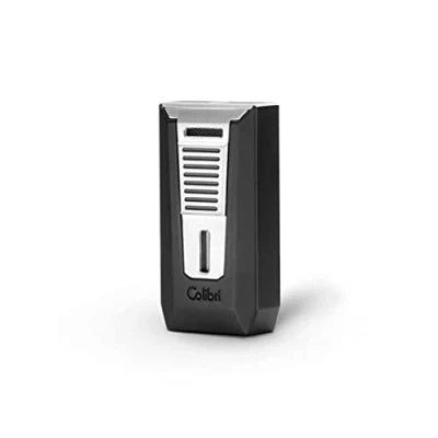 Image of Colibri Slide Double Jet Flame Lighter Wind Resistant Cigar And Cigarette Integrated Punch Cutter Works With Butane (not Included) Nice Elegant Gift Box Two Year Warranty