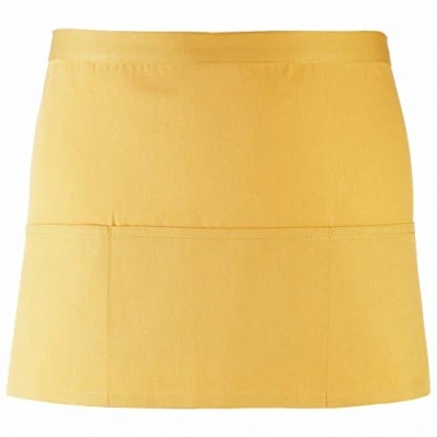 Image of Premier Ladies/Womens Colours 3 Pocket Apron / Workwear (One Size) (Sunflower)