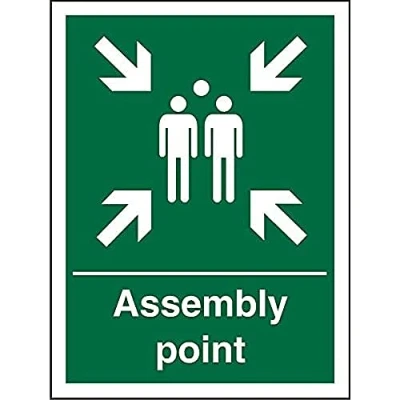 Image of Seco Assembly Point Sign, 200mm x 300mm Self Adhesive Vinyl