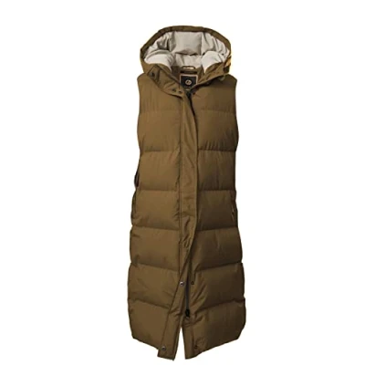 Image of G.I.G.A. DX Women&#039;s GW 68 WMN QLTD VST Quilted Down Look Functional Vest with Hood, Tan, 36, light brown