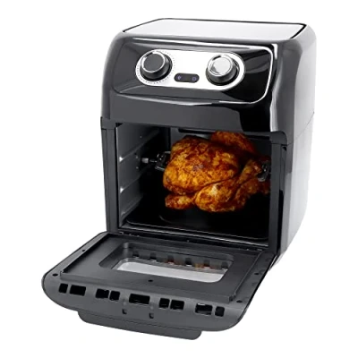 Image of Just Perfecto Hot Air Fryer XXL 12 L Airfryer up to 200 C Frying without Oil with Programmes 1800 W Rotating Grill Accessories and Lighting Fat