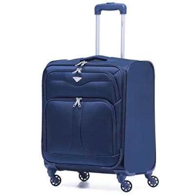 Image of Flight Knight Lightweight 4 Wheel 800D Soft Case Suitcase Robust Anti Crack Cabin Carry On Hand Luggage Approved for Over 100 Airlines Including easyJet, BA &amp; Many More!