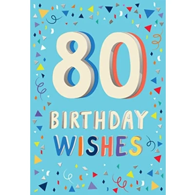 Image of Piccadilly Greetings 80th Birthday Boy Milestone Card Age 80,Approx. 7 x 5 inches