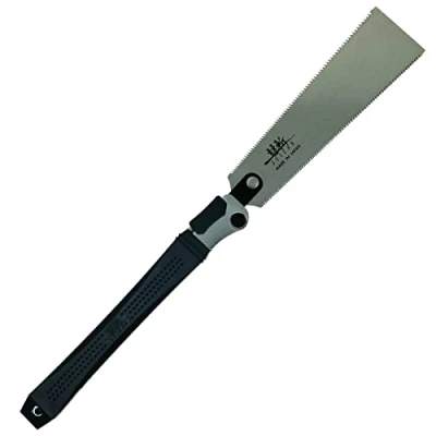 Image of SUIZAN Japanese Folding Ryoba Pull Saw 9.5 Inch Double Edge Hand for Woodworking