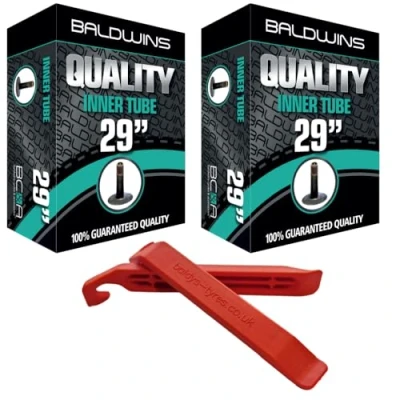 Image of PAIR 29&quot; Baldwins Cycle/Bike Inner Tube x 2.20 to 2.40 (Fits any 2.20, 2.25, 2.30, 2.35, Tyre) Schrader/Car Type Valve (Pack of 2)