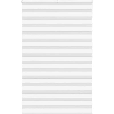 Image of vidaXL Zebra Blind White 140x200 cm Fabric Width 135.9 Polyester
