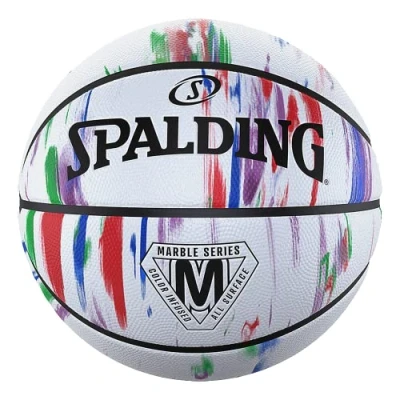 Image of Spalding Unisex Adult Marble Sz5 Ball, Rainbow, 5
