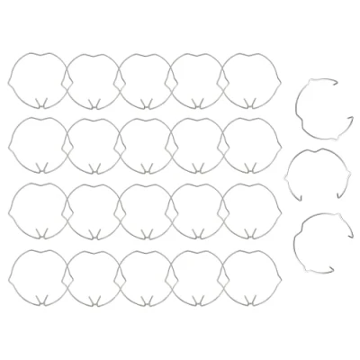 Image of Lamp Retaining Spring Clip Ring (20pcs) Compatible with 50mm MR16 GU10 Spotlights Downlight