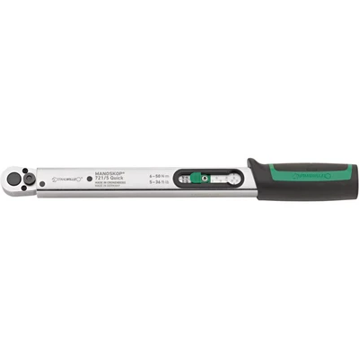 Image of Stahlwille 721/5 MANOSKOP Quick Mechanical Torque Wrench 6 50nm 3/8&quot; Ratchet