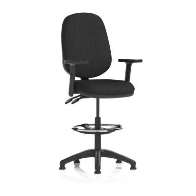 Image of Eclipse Plus II Lever Task Operator Chair Black Height Adjustable Arms
