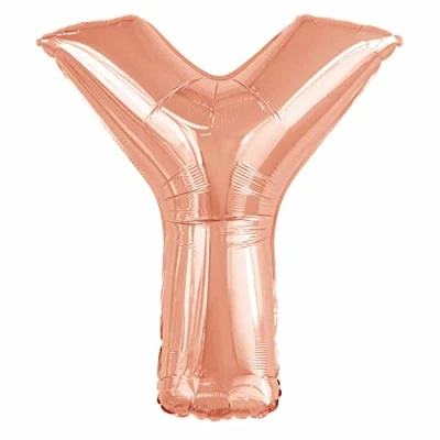 Image of Amscan 9915587 Large Letter Y Rose Gold