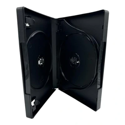 Image of 1 x Dragon Trading M Lock Black 3 CD DVD Blu Ray Disc Case With 27mm Spine And Outer Sleeve For Inlay Artwork