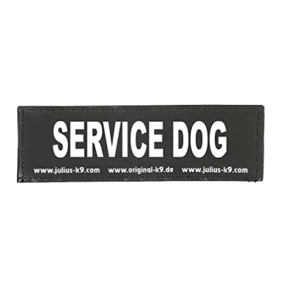 Image of Interchangeable Patches, 1 pair, SERVICE DOG, Size: Baby 1, Black