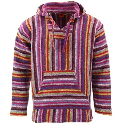Image of LOUDelephant Recycled Mexican Baja Jerga Hoody Pink Mix (X Large)