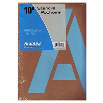 Image of Headline Sign 110 Stencil Set, 10 Inch Capital Letters A to Z (110)