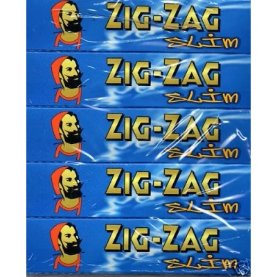 Image of Zig Zag Blue Slim Kingsize Rolling papers x 5 packs of 32
