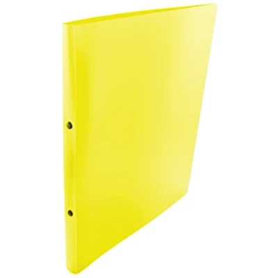 Image of Kangaro Ring Binder Opaque Yellow (PP, DIN A4, 2 Rings 16 mm O Mechanism, Spine 20 mm)