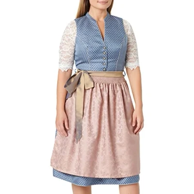 Image of Stockerpoint Women&#039;s Dirndl Melinda Special Occasion Dress, Blue Taupe, 44