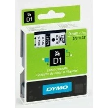 Image of DYMO Standard D1 Labeling Tape for LabelManager Label Makers, Black Print on White Tape, 3/8&#039;&#039; W x 23&#039; L, 1 Cartridge