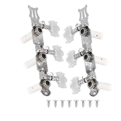 Image of Classical Guitar String Tuning Peg Tuners Machine Heads Silver