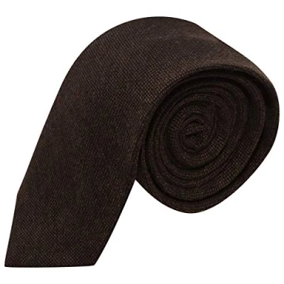 Image of King &amp; Priory Highland Weave Cocoa Brown Tie, Necktie