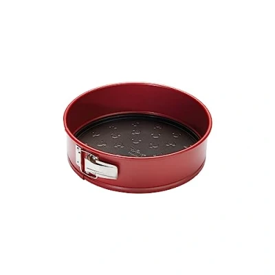 Image of Prestige New Disney Bake with Mickey Mouse 23cm Springform Cake Tins for Baking Non Stick Round 9 Inch Tin, Carbon Steel Bakeware, Red &amp; Black