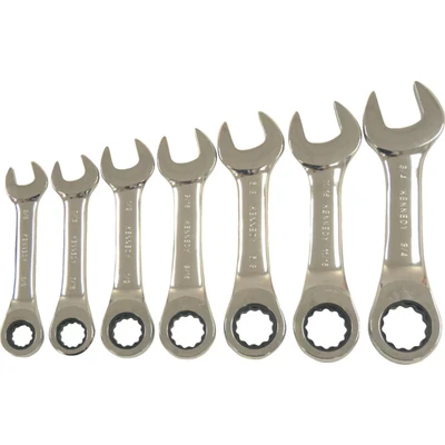Image of Kennedy 3/8&quot; 3/4&quot; AF Ratchet Combination Spanner Set 7 Piece
