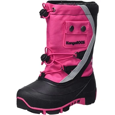 Image of KangaROOS Kanga Bean III Boots, Daisy Pink Jet Black, 5 UK