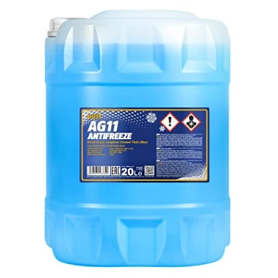 Image of Mannol 20 Litre AG11 Longterm Antifreeze ASTM USA D3306 For G11 Blue Frost Protection