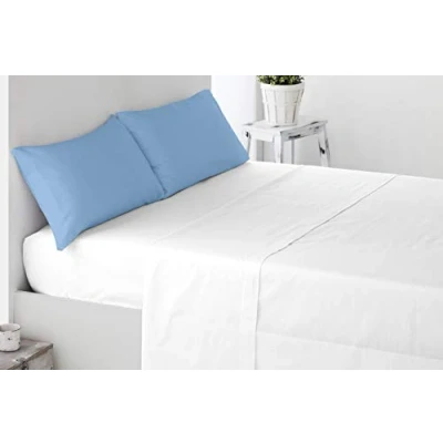 Image of Miracle Home Cushion Cover, Cotton, 50% Polyester, Sky Blue, Bett 150 cm