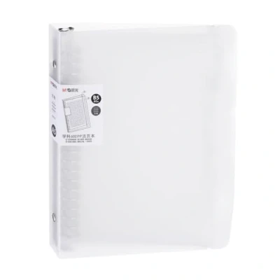 Image of M&amp;G Telescoping Binder Notebook, B5 26 Holes Spiral Ring 60 Sheets Notepaper Refillable with Frosted Cover for Office Home, Grid Lines