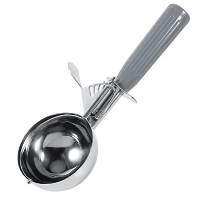 Image of Disher, Non Slip Grips Trigger Food Scoop, Ice Cream Portion Control 9 Different Color Handle &amp; Size, Stainless Steel Restaurantware for Gelato, Cookie Dough, Sorbet, Aqua(7.2CM)