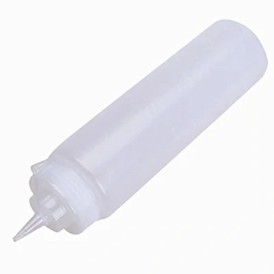 Image of Greethga 250ml White transparent Plastic Sauce Squeeze Bottle Dispenser With Cap