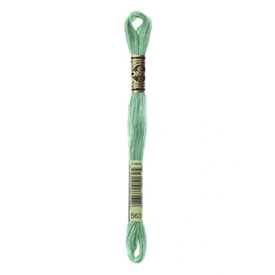 Image of DMC 117 563 Six Stranded Cotton Embroidery Floss, Light Jade, 8.7 Yard