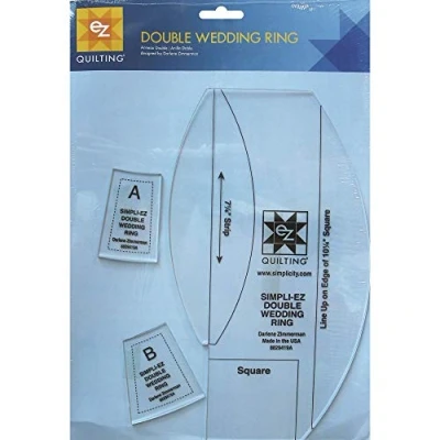 Image of Simpli EZ 8829419 Double Wedding Ring Quilting Tool, Acrylic