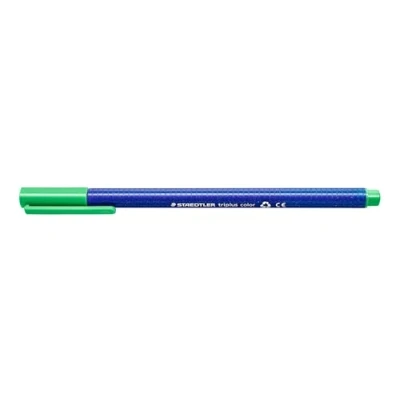 Image of Staedtler 323 550 Triplus Fibre Tip Pen, Triangular Barrel in Cardboard Pack, Approx. 1 mm, Scarlet Red (Pack of 10)
