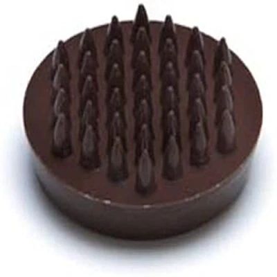 Image of Merriway® BH00149 (8 Pcs) Castor Caster Cups with Spikes, Outer Dimension 56 mm (2.5/8 inch) Large, Brown Pack of 8 Pieces