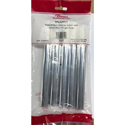 Image of Talon Snappit Chrome Pipe Cover Radiator Tails Pack of 10 with Measurements ‎2 x 2 20 cm Copper UV Stabilized Made UPVC