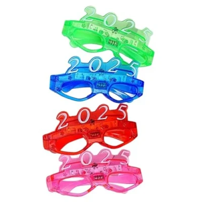 Image of 2025 New Year Party Eyeglasses 3 Modes LED Light Up Glasses Graduation Decoration Photography Props