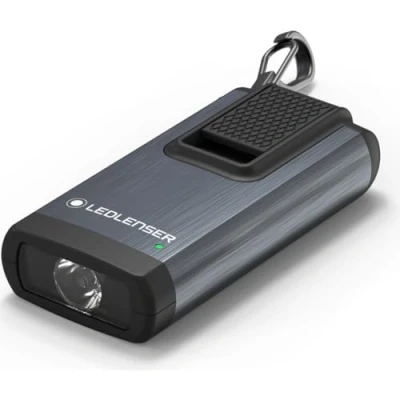Image of Ledlenser K6R Key Ring Torch LED Rechargeable, 400 Lumens, Up to 10 Hours Run, 30g Lightweight USB Pocket Torch, Inc Red Light Mode, Ideal Emergency Light, Easily Clip Keys, Purse, Bag, Dog Collar