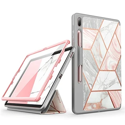 Image of i Blason Cosmo Case for Samsung Galaxy Tab S7 FE 12.4&quot; 2021 Release Case, Full Body Trifold with Built in Screen Protector Protective Smart Cover Auto Sleep/Wake &amp; Pencil Holder (Marble)