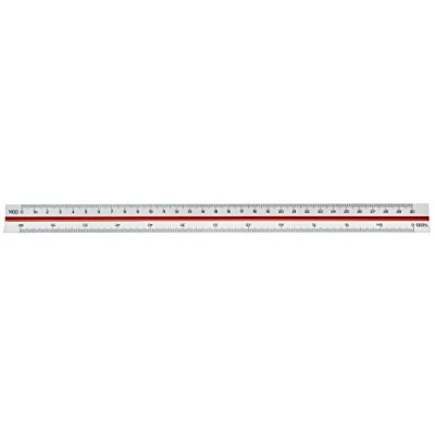 Image of Linex 100:500 300mm Triangular Scale Rule White