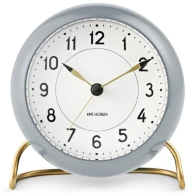 Image of Arne Jacobsen Table Clock, Gray, 11 cm