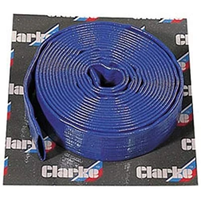 Image of Clarke 10m x 2&quot; Layflat Hose, Lightweight Water Pump Delivery Max 43.5psi