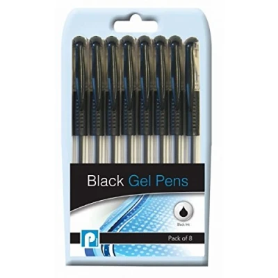 Image of Black Gel Pen Pack of 8 by Pennine