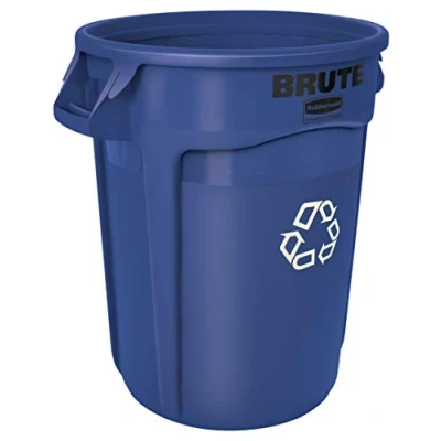 Image of Rubbermaid Commercial Products Vented Brute Round Container 76 Litre Blue FG262073BLUE