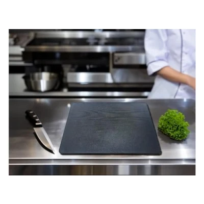 Image of Acense Professional Large Chopping Board Catering Food Prep Cutting Colour Coded (Black)